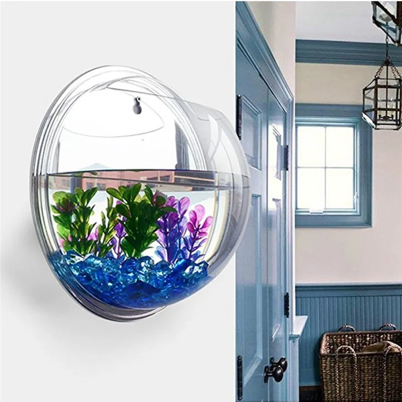 Planted Aquarium Bowl - Trasparente acrilico appeso a parete acquario,