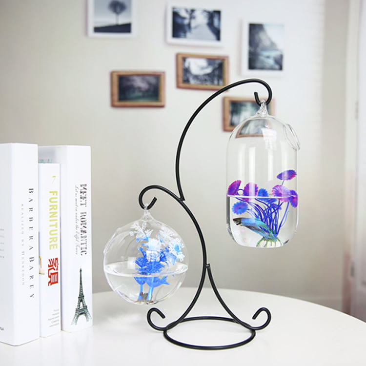 Planted Aquarium Bowl - Creativo a due piani sospeso trasparente