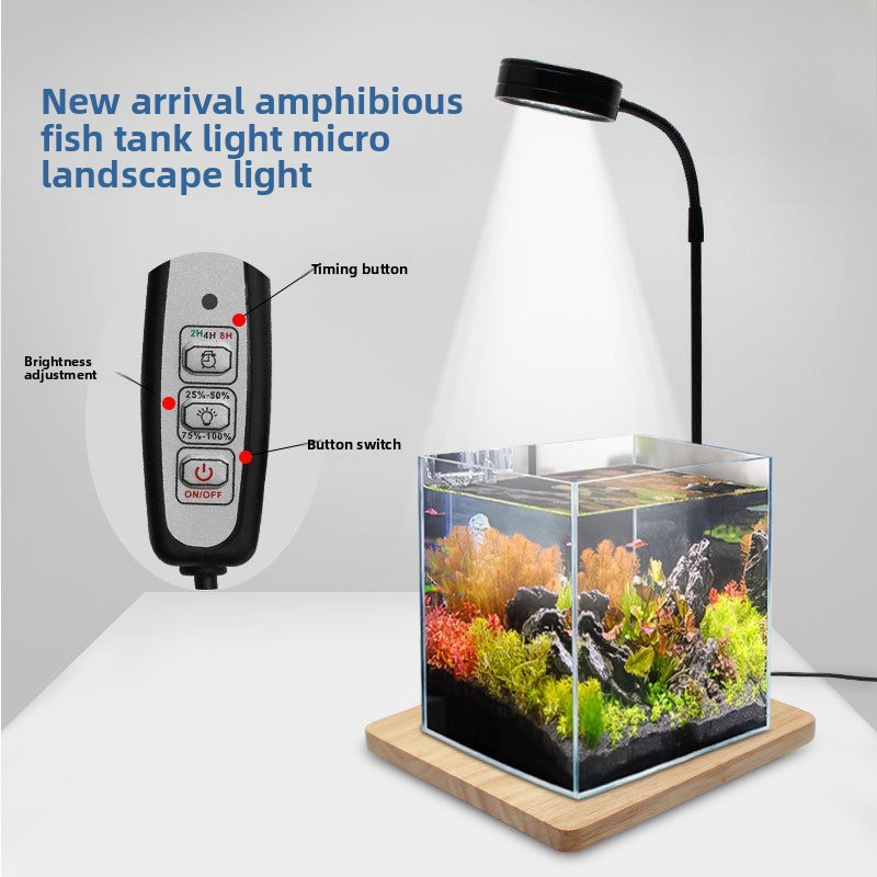 Aquarium Plant On Wood - Faretto USB a Dimmerazione Temporizzata Ultra-Bianco