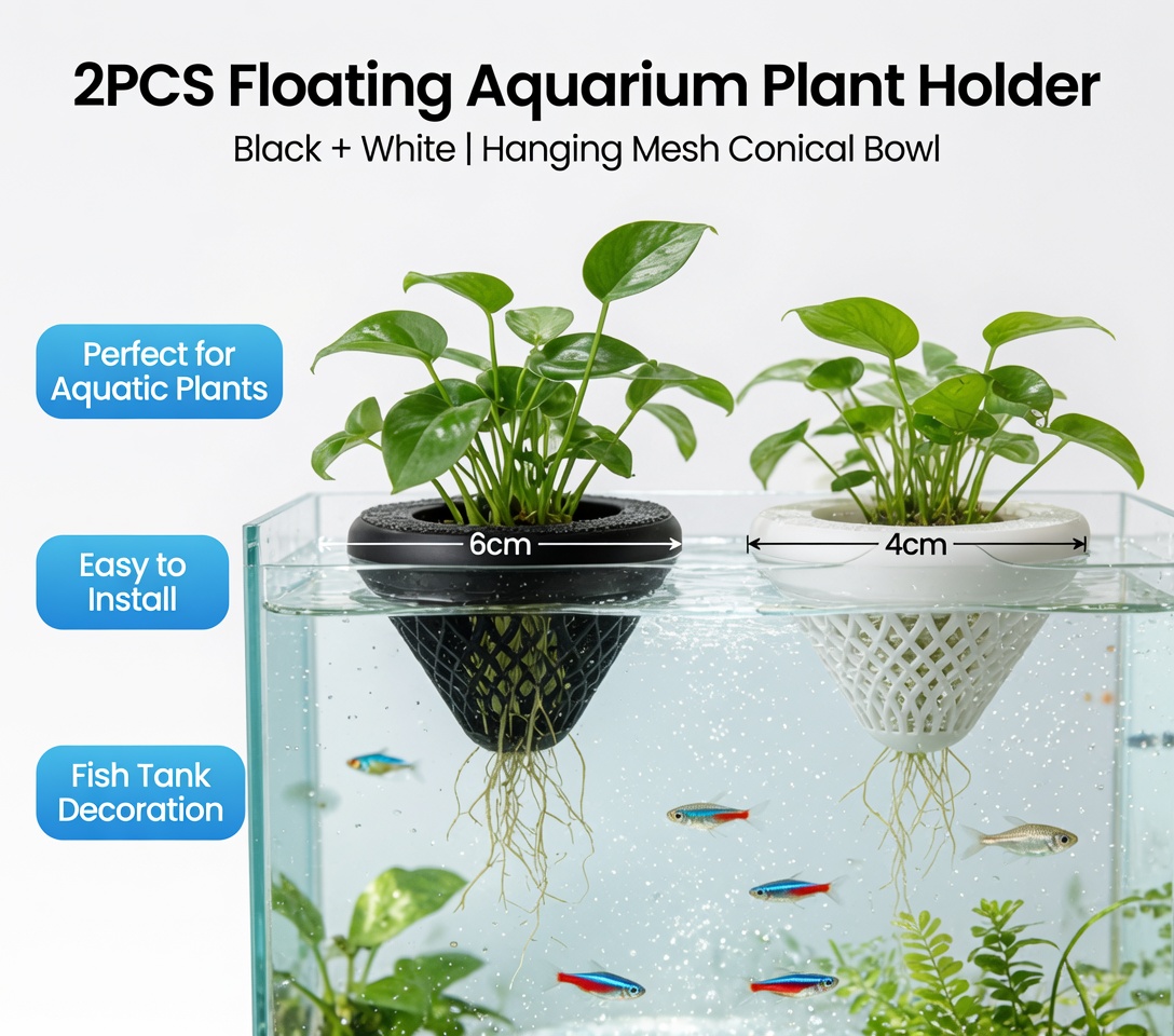 2 Pezzi Portapiante Galleggian - Aquarium Plant Design recensione e prezzo