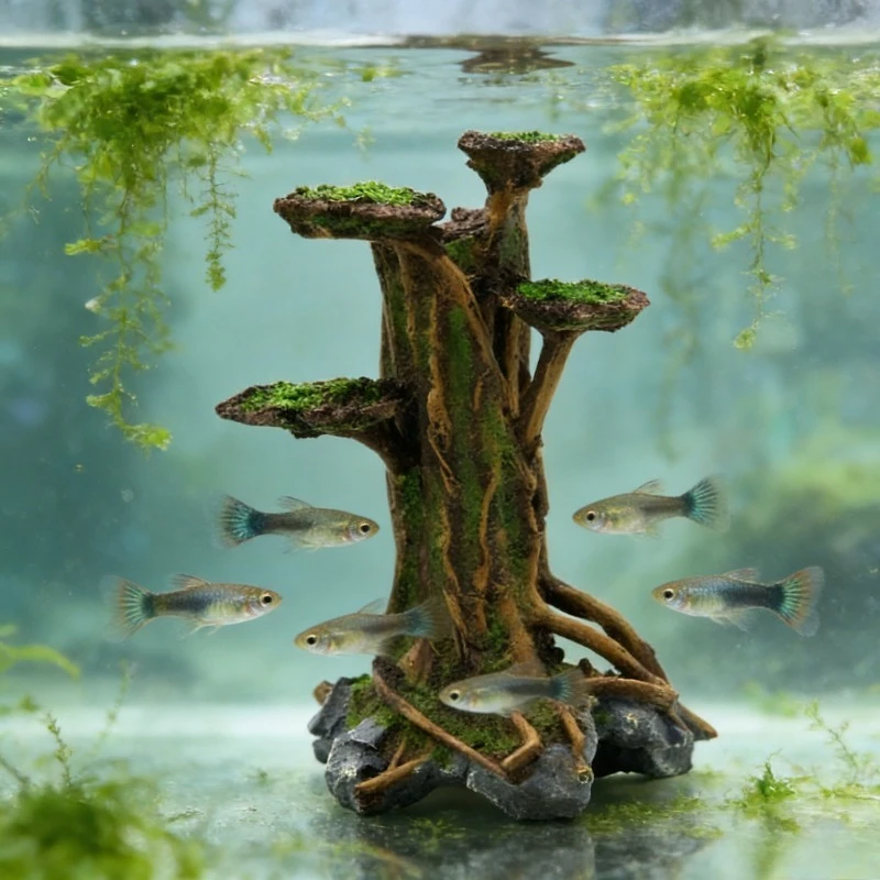 Albero di Muschio Artificiale  - Planted Aquarium With Driftwood recensione e prezzo